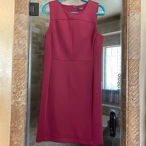 Maroon fitted dress great for work.